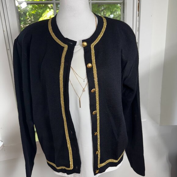 Talbots Ladies Sweater Jacket Size medium Black NWT - Picture 5 of 12